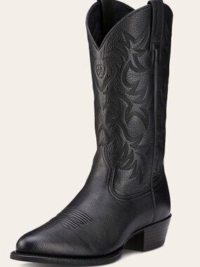 Heritage R Toe Western Boot Original Retail  $200   Black Size 10D